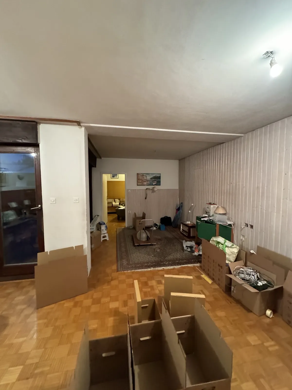 Dnevna soba – potek prenove – Vrstna hiša Ljubljana Rudnik